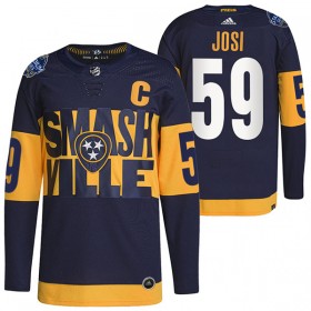 Nashville Predators Roman Josi 59 Adidas 2022 Stadium Series Authentic Shirt - Mannen